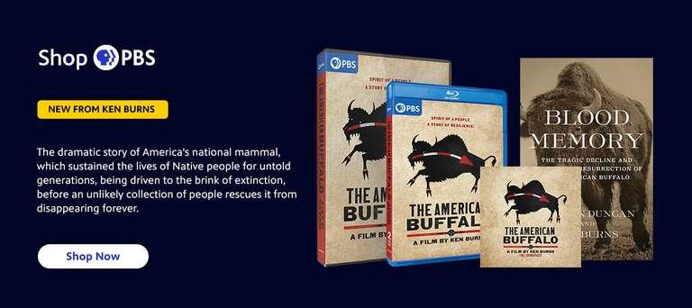 Shop PBS: Shop The American Buffalo: A Film by Ken Burns DVD/Blu-ray, CD or Companion Book at Shop PBS