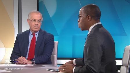 Video thumbnail: PBS NewsHour Brooks and Capehart on division over Israel-Hamas war